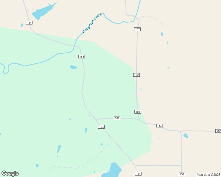 map of restaurants, bars, coffee shops, grocery stores, and more near County Road 184 in Comanche
