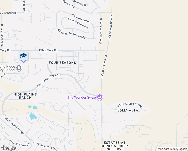 map of restaurants, bars, coffee shops, grocery stores, and more near 14247 East Axle Drive in Vail
