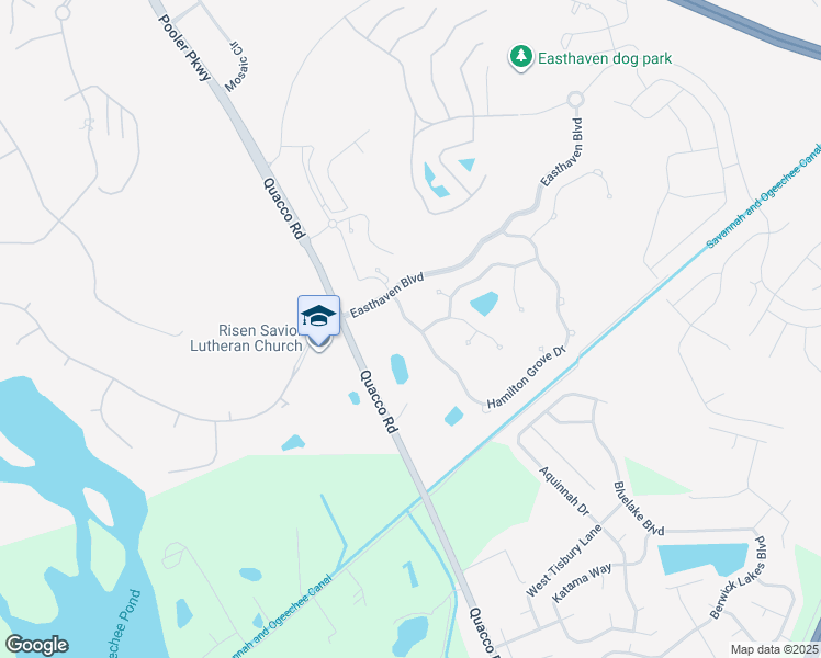 map of restaurants, bars, coffee shops, grocery stores, and more near 24 Hamilton Grove Drive in Pooler