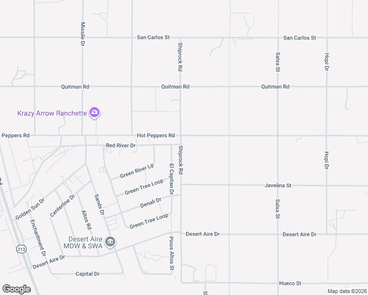 map of restaurants, bars, coffee shops, grocery stores, and more near Shiprock Road in Chaparral