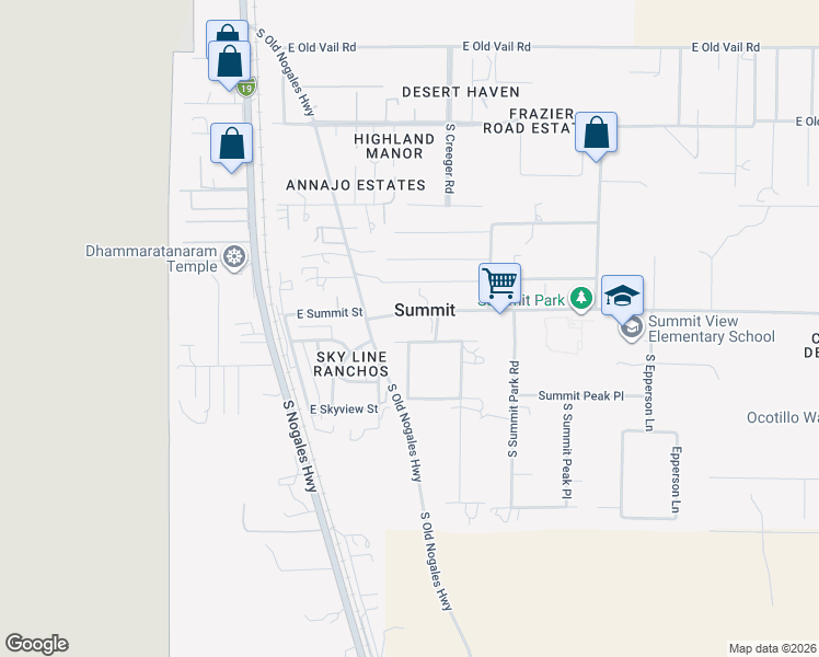 map of restaurants, bars, coffee shops, grocery stores, and more near in Summit