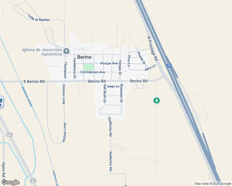map of restaurants, bars, coffee shops, grocery stores, and more near 1158-1198 Alejo Lane in Anthony