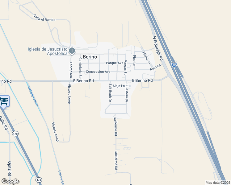 map of restaurants, bars, coffee shops, grocery stores, and more near 111-127 Salt Bush Drive in Anthony