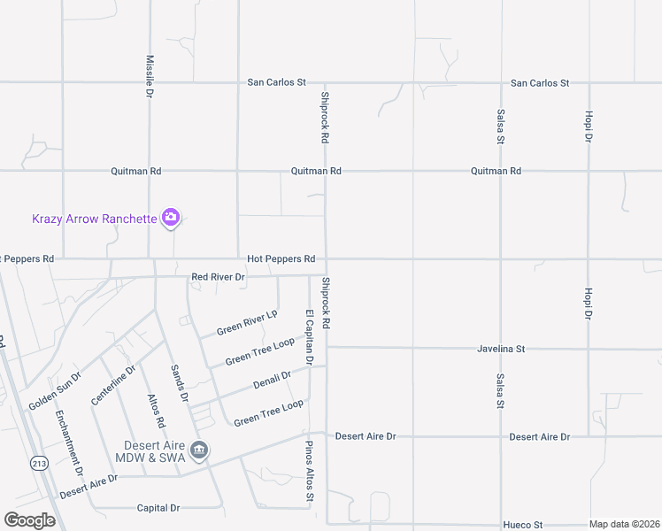 map of restaurants, bars, coffee shops, grocery stores, and more near Shiprock Road in Chaparral