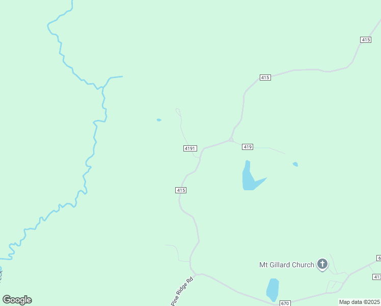 map of restaurants, bars, coffee shops, grocery stores, and more near County Road 415 in Quitman