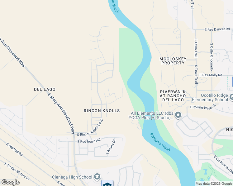 map of restaurants, bars, coffee shops, grocery stores, and more near 12875 East Pantano View Drive in Vail