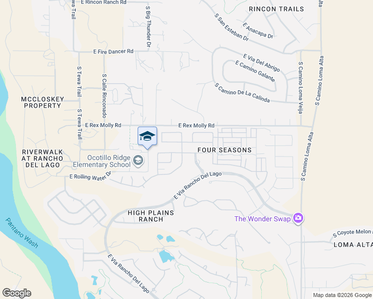 map of restaurants, bars, coffee shops, grocery stores, and more near 13829 East Poelstra Street in Vail