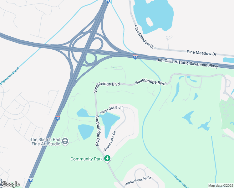 map of restaurants, bars, coffee shops, grocery stores, and more near 111 Southernwood Place in Savannah