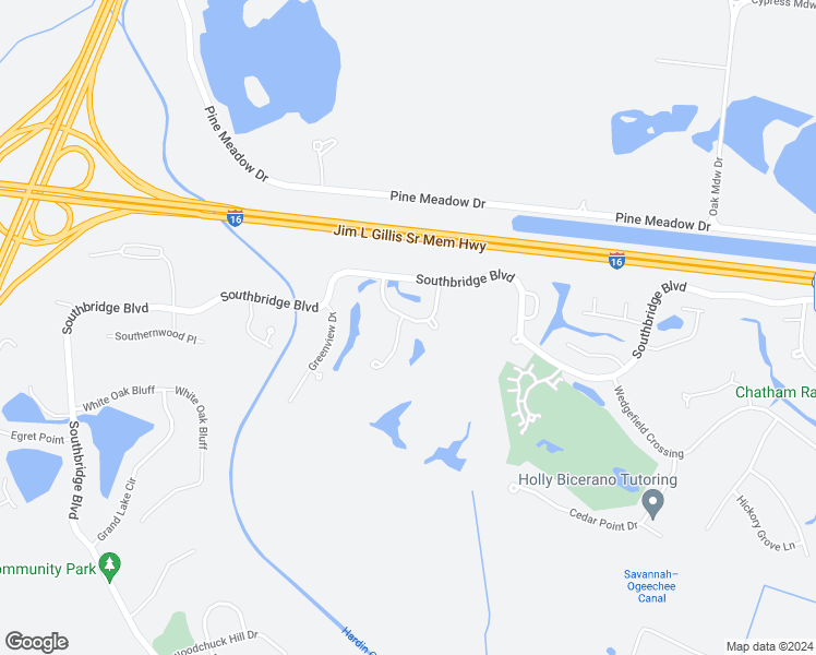 map of restaurants, bars, coffee shops, grocery stores, and more near 20 Amberwood Circle in Savannah