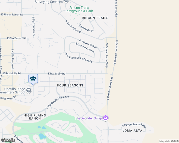 map of restaurants, bars, coffee shops, grocery stores, and more near 10017 South Placita Notable in Vail