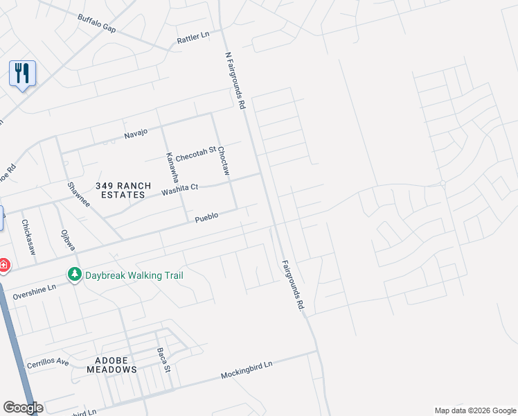 map of restaurants, bars, coffee shops, grocery stores, and more near 1912 Pueblo in Midland