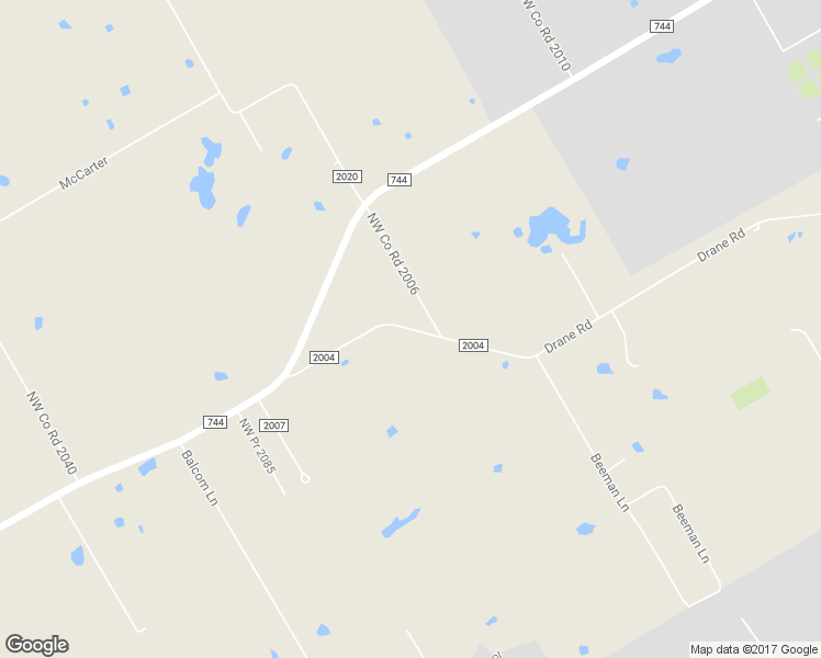 map of restaurants, bars, coffee shops, grocery stores, and more near 3304 County Road 2004 in Corsicana