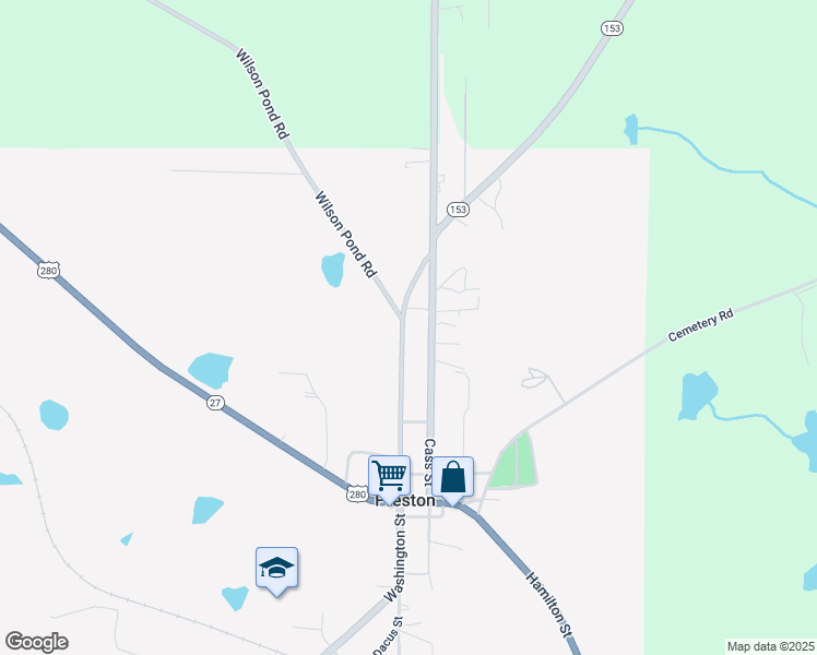 map of restaurants, bars, coffee shops, grocery stores, and more near 201 Washington Street in Preston