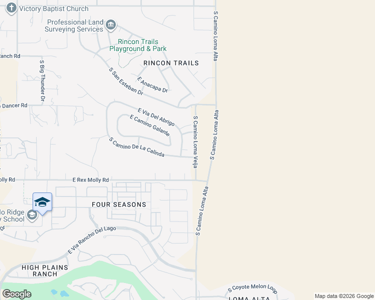 map of restaurants, bars, coffee shops, grocery stores, and more near 18469 East Placita De Turina in Vail