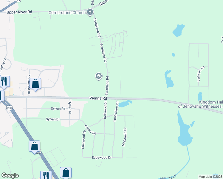 map of restaurants, bars, coffee shops, grocery stores, and more near 265 Georgia 27 in Americus