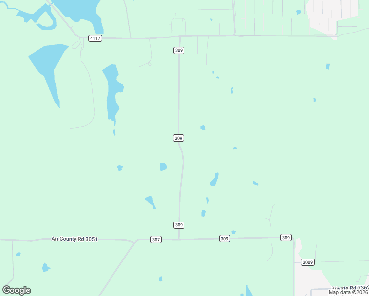 map of restaurants, bars, coffee shops, grocery stores, and more near 5450 County Road 309 in Frankston