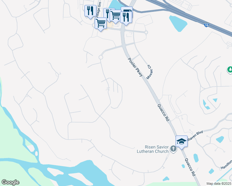 map of restaurants, bars, coffee shops, grocery stores, and more near 113 Quince Street in Pooler