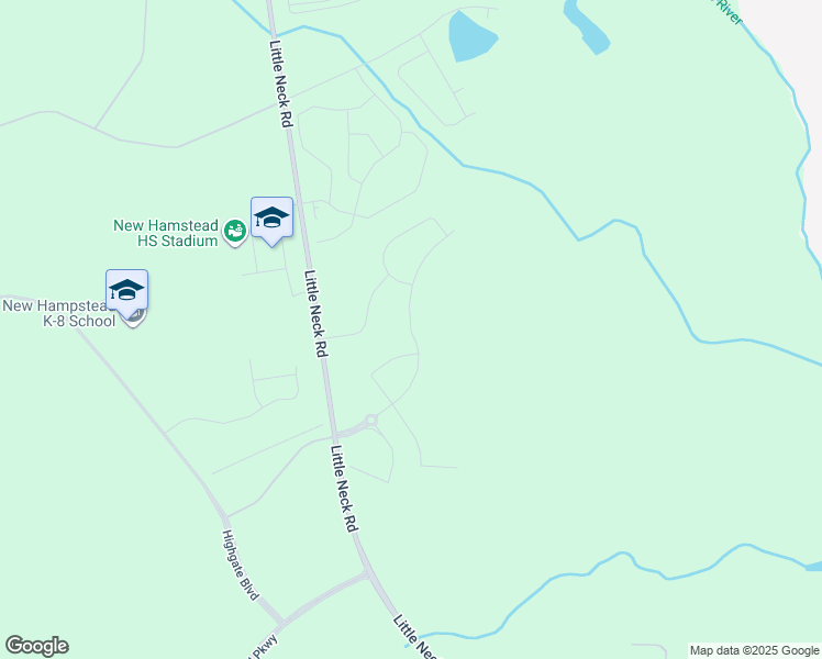 map of restaurants, bars, coffee shops, grocery stores, and more near Old Little Neck Road in Bloomingdale