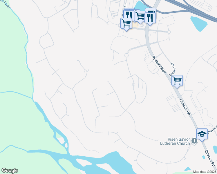 map of restaurants, bars, coffee shops, grocery stores, and more near 139 Puttenham Crossing in Pooler