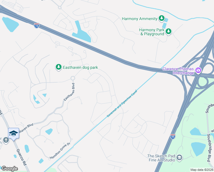 map of restaurants, bars, coffee shops, grocery stores, and more near 131 Martello Road in Pooler