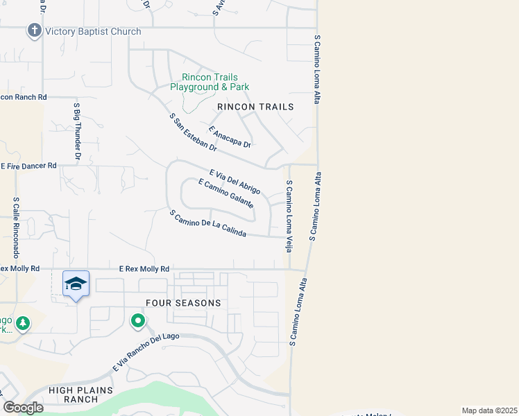 map of restaurants, bars, coffee shops, grocery stores, and more near 14189 East Camino Galante in Vail