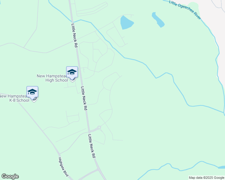 map of restaurants, bars, coffee shops, grocery stores, and more near Old Little Neck Road in Bloomingdale
