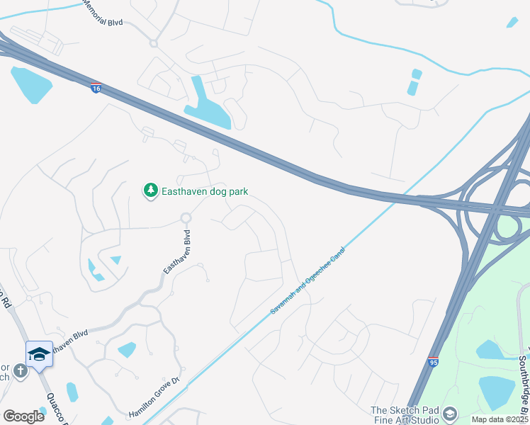 map of restaurants, bars, coffee shops, grocery stores, and more near 120 Martello Road in Pooler