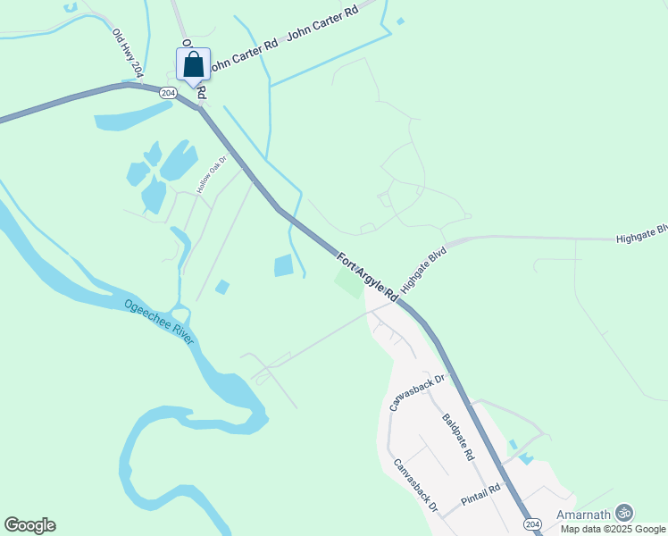 map of restaurants, bars, coffee shops, grocery stores, and more near 2561 Fort Argyle Road in Bloomingdale