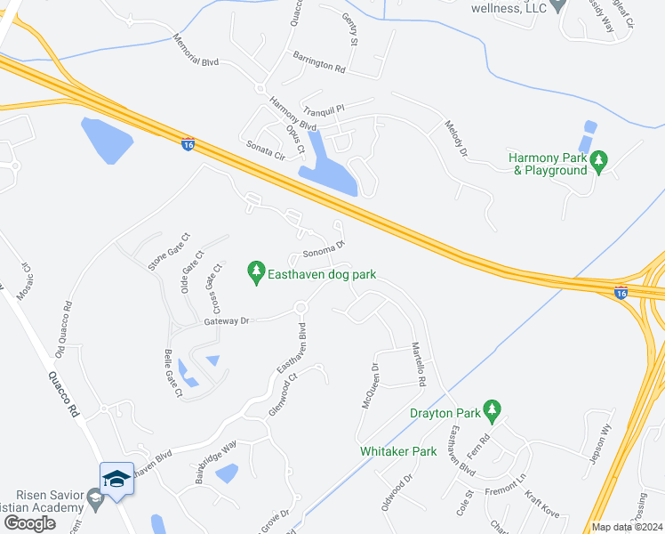 map of restaurants, bars, coffee shops, grocery stores, and more near 131 Ventura Place in Pooler