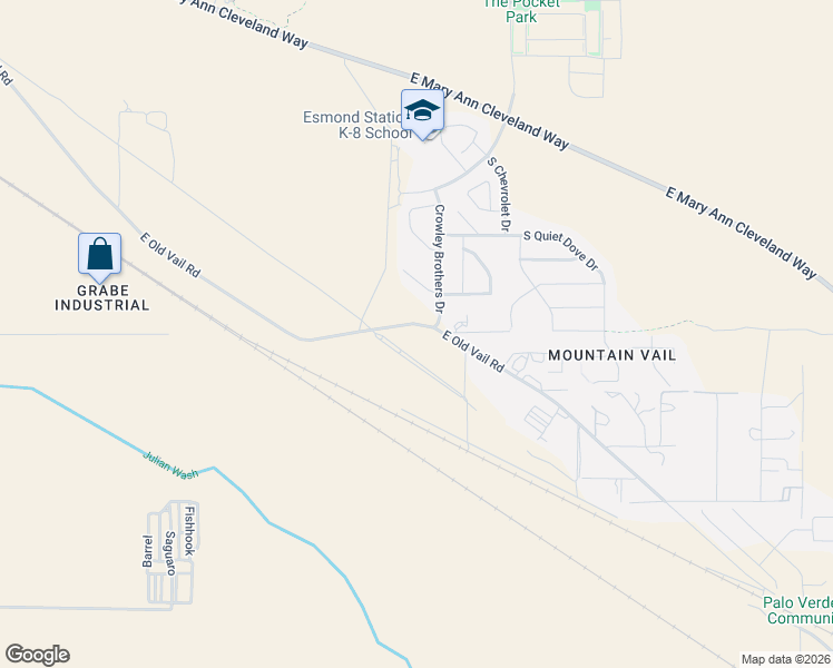 map of restaurants, bars, coffee shops, grocery stores, and more near 11156 East Vail Vista Court in Tucson