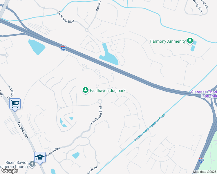 map of restaurants, bars, coffee shops, grocery stores, and more near 219 Sonoma Drive in Pooler