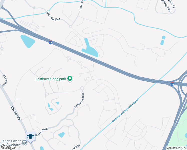 map of restaurants, bars, coffee shops, grocery stores, and more near 214 Ventura Place in Pooler