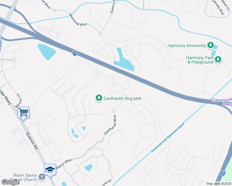 map of restaurants, bars, coffee shops, grocery stores, and more near 219 Sonoma Drive in Pooler
