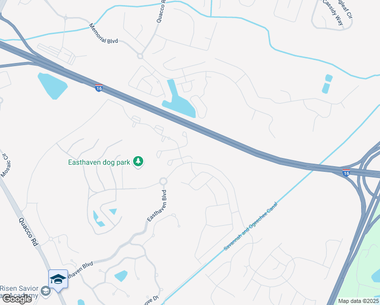 map of restaurants, bars, coffee shops, grocery stores, and more near 214 Ventura Place in Pooler