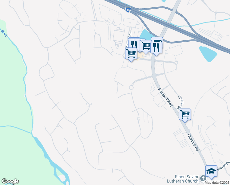 map of restaurants, bars, coffee shops, grocery stores, and more near 10 Palladian Way in Pooler