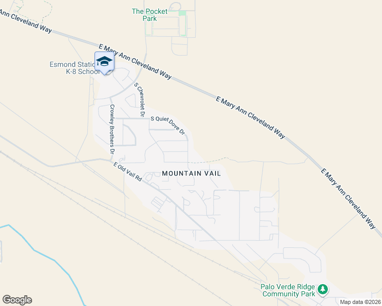 map of restaurants, bars, coffee shops, grocery stores, and more near 11460 East Vail Crest Drive in Tucson