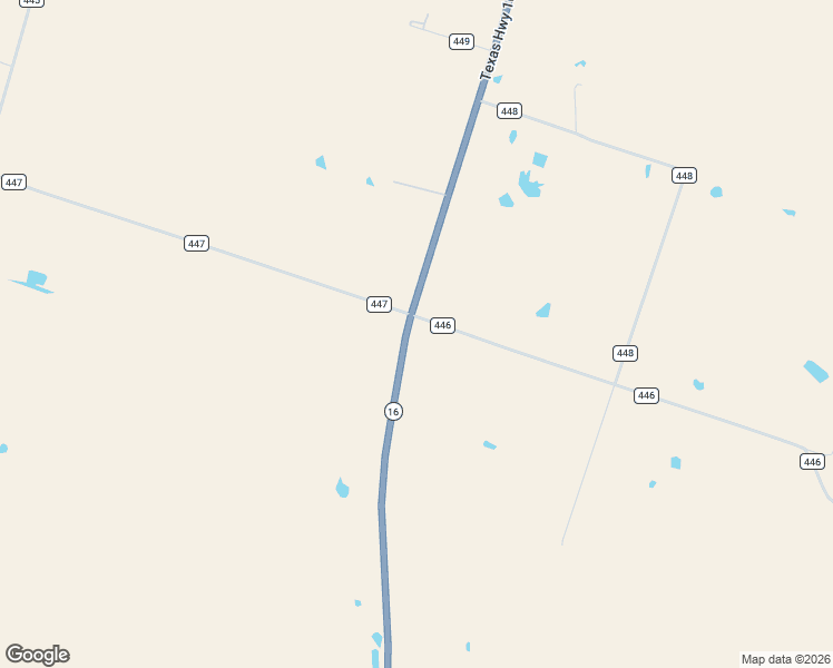 map of restaurants, bars, coffee shops, grocery stores, and more near 6831 Texas 16 in De Leon