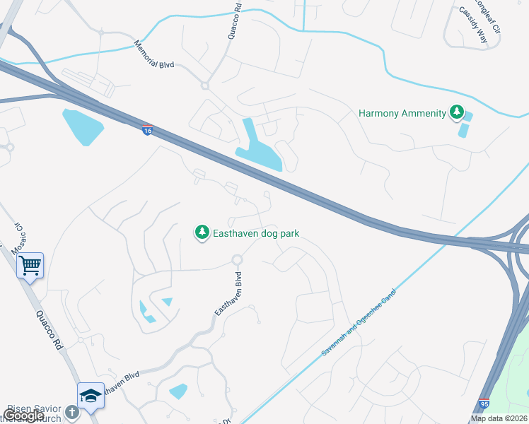 map of restaurants, bars, coffee shops, grocery stores, and more near 219 Sonoma Drive in Pooler