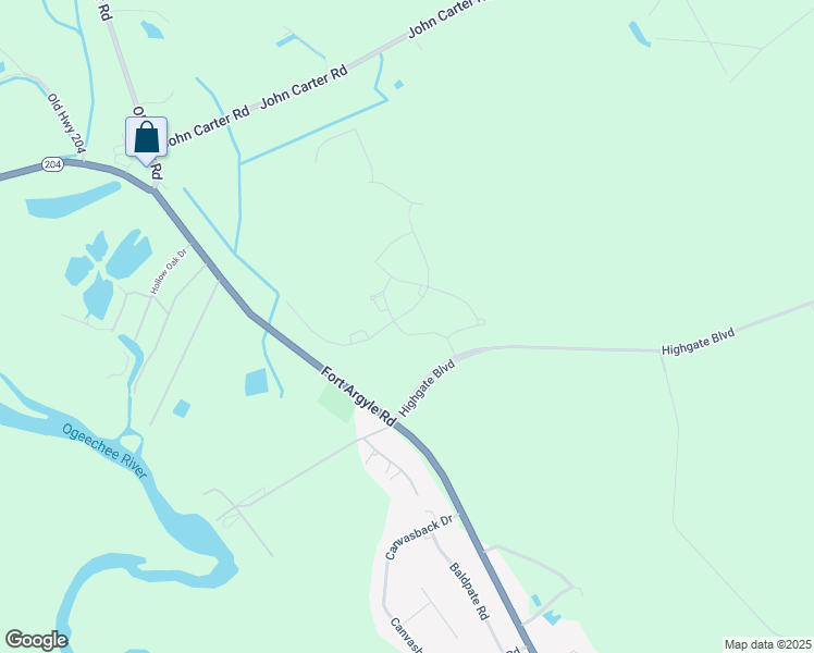map of restaurants, bars, coffee shops, grocery stores, and more near 3800 Highgate Boulevard in Savannah