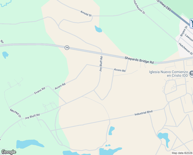 map of restaurants, bars, coffee shops, grocery stores, and more near 242 Joy Bluff Road in Reidsville