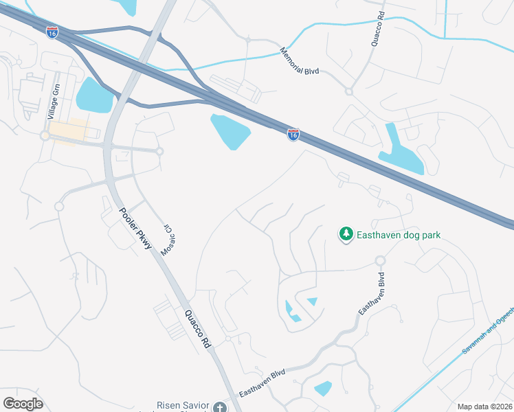 map of restaurants, bars, coffee shops, grocery stores, and more near 2 Iron Gate Court in Pooler