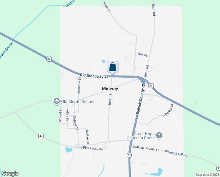 map of restaurants, bars, coffee shops, grocery stores, and more near in Midway