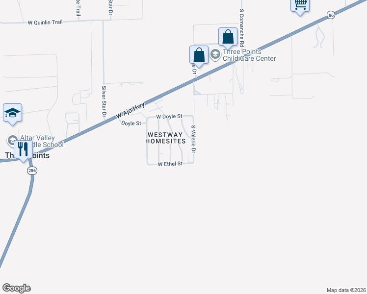 map of restaurants, bars, coffee shops, grocery stores, and more near 9431 Carol Drive in Tucson