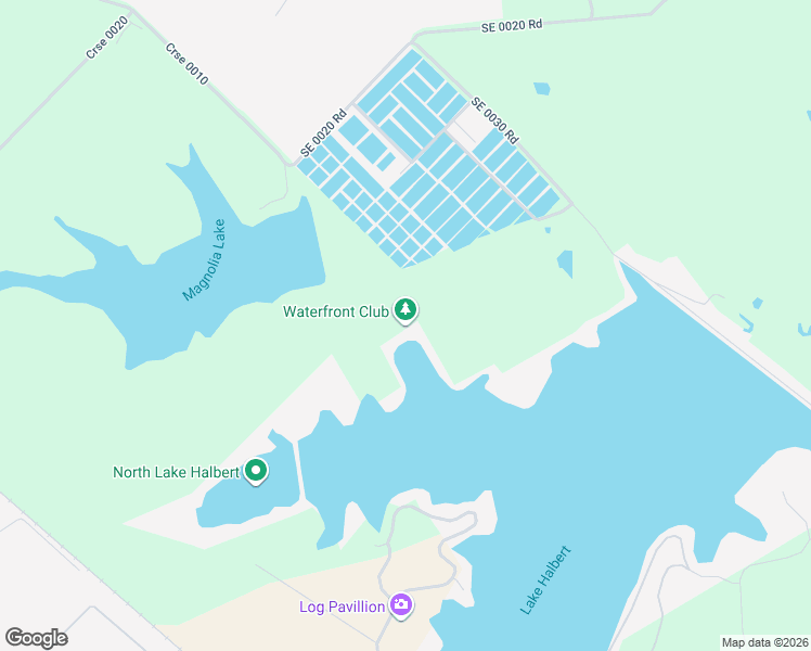 map of restaurants, bars, coffee shops, grocery stores, and more near Lake Halbert Road in Corsicana