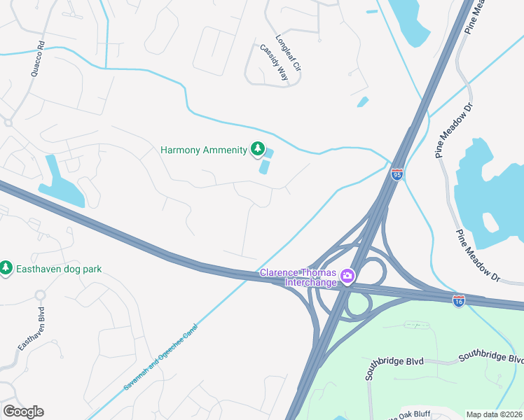 map of restaurants, bars, coffee shops, grocery stores, and more near Jim Gillis Historic Savannah Parkway in Pooler