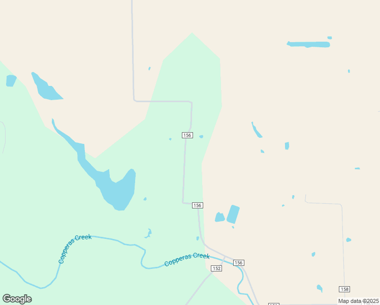 map of restaurants, bars, coffee shops, grocery stores, and more near County Road 156 in De Leon