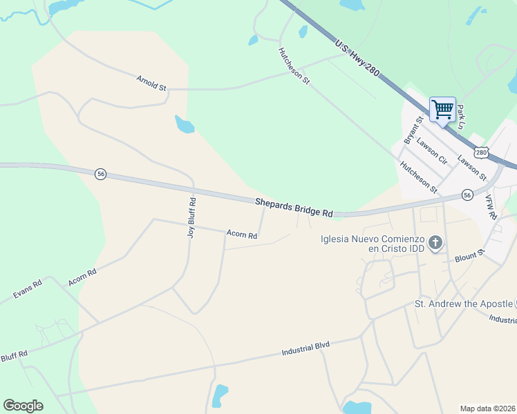 map of restaurants, bars, coffee shops, grocery stores, and more near 3878 Georgia 56 in Reidsville