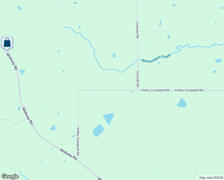 map of restaurants, bars, coffee shops, grocery stores, and more near 3148 Volley Campbell Road in Terry