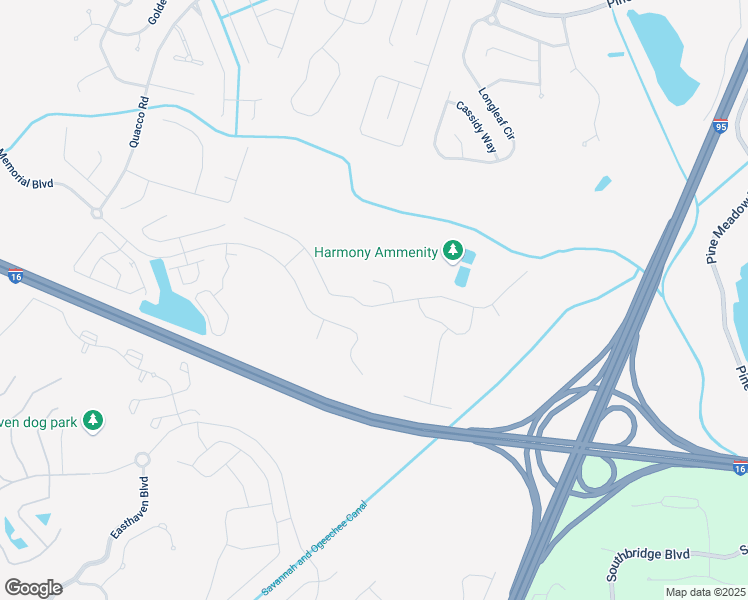 map of restaurants, bars, coffee shops, grocery stores, and more near 73 Melody Drive in Pooler