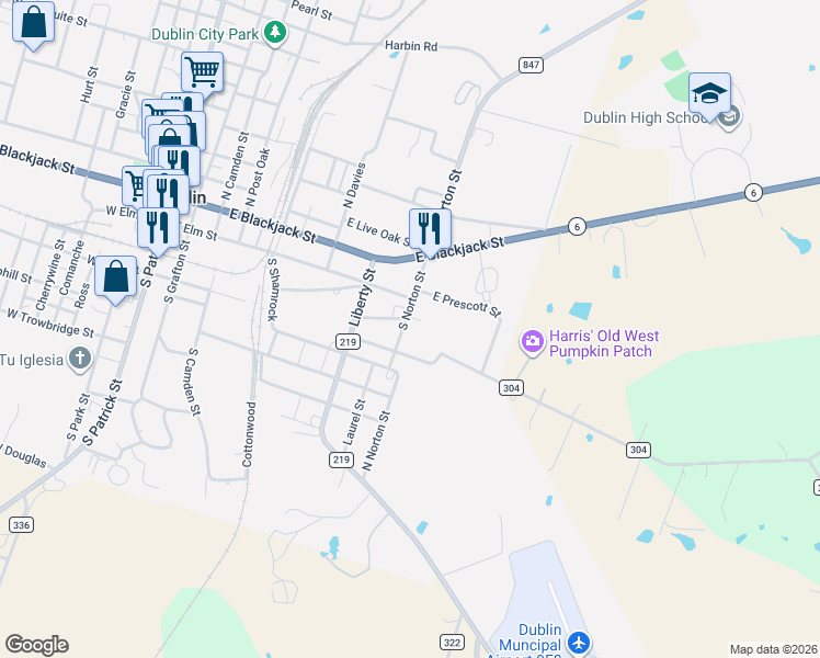 map of restaurants, bars, coffee shops, grocery stores, and more near 803 Wild Street in Dublin